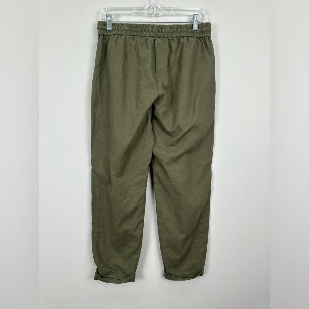 J. Crew Olive Pull On Cuffed Ankle Jogger Pants Size 6